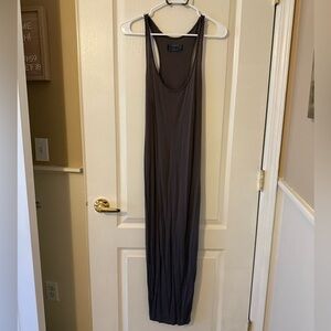 All Saints Sleeveless Dark Brown Maxi Dress